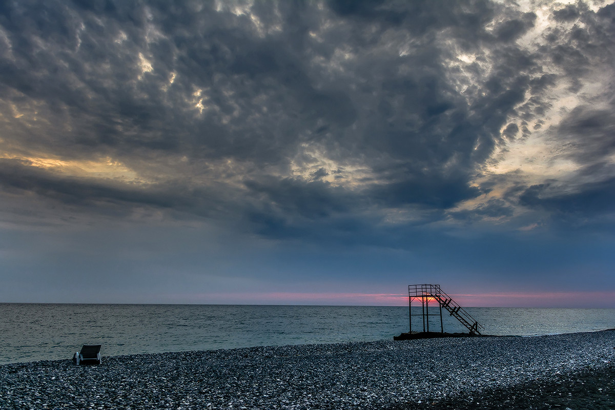 Закат на море